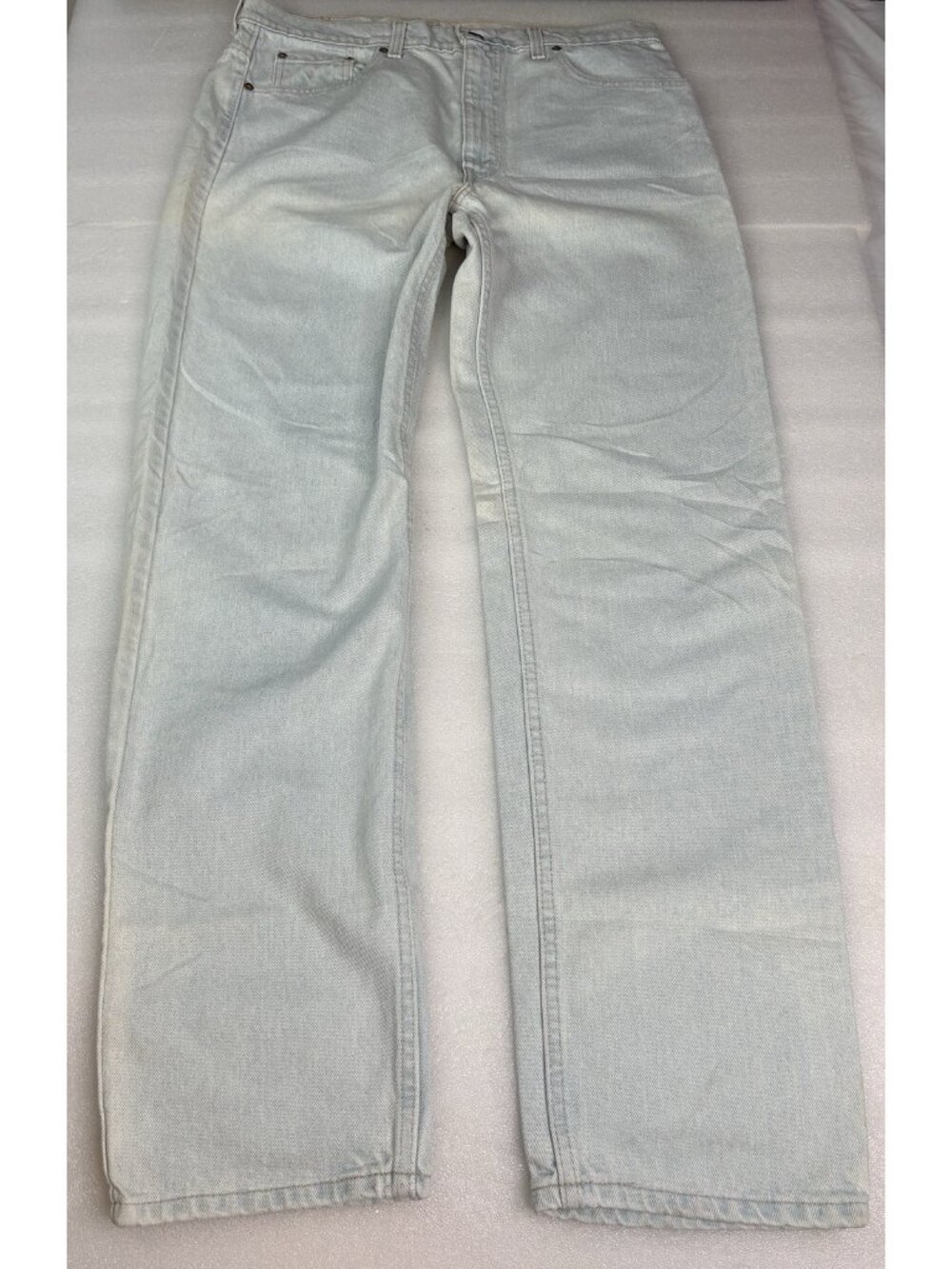 Vintage 90s Levis 505 Straight Leg Regular Fit Light Wash Deadstock 36x34 Jeans